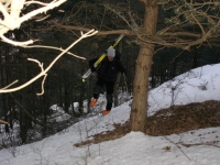 DSC02098 Vers 1300 m, Fred dans le bois au-dessus du hameau La Reste.
